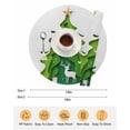 thumbnail image 6 of 13 Inch Round Placemats Set of 4, Green Christmas Tree Non Slip Heat Insulation PP Table Mats, Xmas Reindeer Modern Abstract Art Washable Place Mats for Kitchen Dining Party Table Decor, 6 of 7