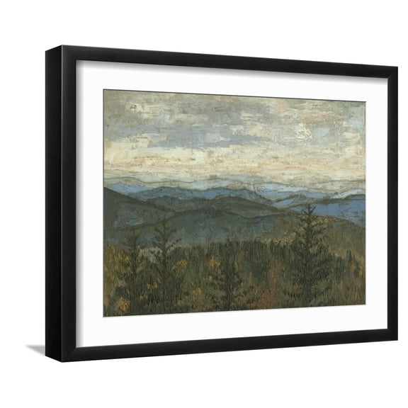 Art.com Blue Ridge View II Art Print by Megan Meagher, Black Frame Wall Art, 21" x 17"