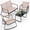 Stripe, variant on Noelse Patio Furniture Set, 4 Piece Textilene Conversation Set with 2 Rocking Chairs and Coffee Table, Perfect for Lawn, Garden, Poolside, Black