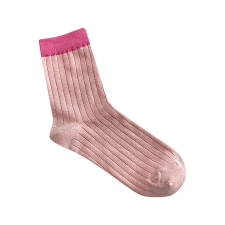 

Heiheiup Women Casual Cute Funny Patchwork Color Solid Color Stockings Leg Fishnets