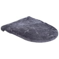 thumbnail image 3 of Solid Color Plush Toilet Lid Cover Elastic Washable Soft Bathroom Toilet Seat Cover Universal Fit Home Bathroom Decor, 3 of 8