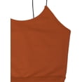 thumbnail image 3 of A2Y Women's Skinny Strap Sexy Camisole Tank Crop Tops Rust M, 3 of 3