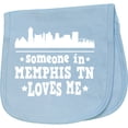 thumbnail image 2 of Inktastic Memphis Tennessee Someone Loves Me Skyline Baby Burp Cloth, 2 of 3