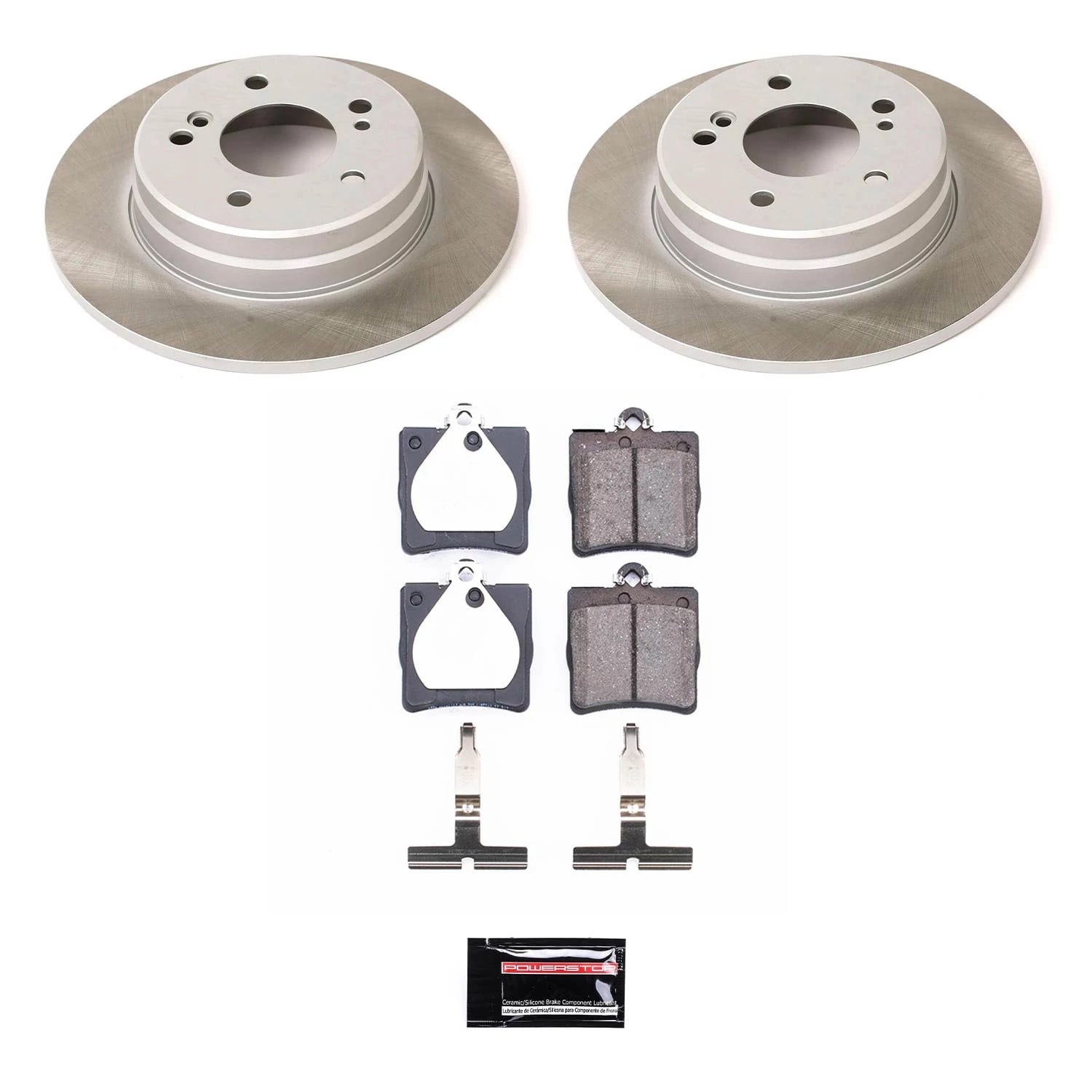 PowerStop Rear Semi-Coated Rotor and Low-Dust Ceramic Brake Pad Kit SC368