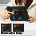 thumbnail image 4 of XYX Case for Xiaomi Redmi Pad SE 8.7 4G with 360 Degree Rotating, Hand Strap, Shoulder Strap, Black, 4 of 7