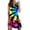Multicolor 2, variant on YANHAIGONG Summer Mini Dresses for Women 2025,Plus Size Beach Dresses for Women Casual Summer Sleeveless Floral Printed Tank Dress, Hollow Out V-Neck Loose Beach Short Mini Sundress