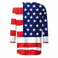 thumbnail image 4 of Yghzkop 3/4 Sleeve Tops for Women 4th of July Independence Day T-Shirts Patriotic Shirts Summer Round Neck Trendy Print Shirt Stars Stripes Graphic Tunic Tees Blouse, 4 of 5