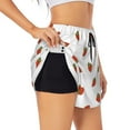 thumbnail image 2 of Disketp Hand Drawn Strawberry Print Women's Shorts Workout Shorts for Athletic Gym Running Shorts with Phone Pockets, 2 of 8