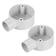 Uxcell PVC Conduit Box Junction Box 1 Way 25mm M4 x 0.7 Waterproof Electronic Projects Pack of 2