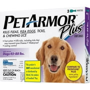 PetArmor Plus Flea & Tick Protection For Dogs 44-88 Pounds, 3-month supply