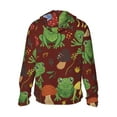 thumbnail image 3 of Kll Frogs And Mushrooms Print Men'S Women’s Upf 50+ Sun Protection Outdoor Hoodie Jacket Long Sleeve Fishing Hiking Performance Shirt- Medium, 3 of 8