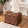 thumbnail image 6 of Joveco 24" Leather Storage Ottoman Bench, Rectangle Foot Rest Stool for Living Room, Bedroom, Entryway, Coffee, 6 of 14