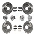 thumbnail image 1 of Transit Auto Front Rear Hub Bearings Assembly Disc Brake Rotors and Semi-Metallic Pads Kit (10Pc) for Car 2022 Hyundai Kona FWD with 2.0L with Electric Parking - Left Right Side KBB-131158, 1 of 11