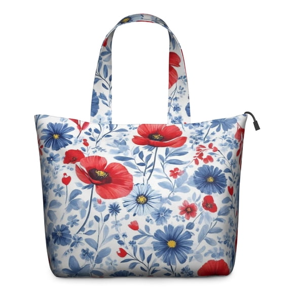 Pioneer Flower Floral Print Pattern Travel Tote Bags for Women Carry On,Large Weekender Bags for Women Travel,Multi Functional Duffle Bag for Work,Shopping,Sports