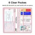 thumbnail image 3 of Portadocumentos para auto Valardoh de cuero PU premium rosa, 3 of 7