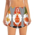 thumbnail image 2 of Balery Hello Fall Gnomes Pantalones cortos deportivos para mujer con forro y dos bolsillos, elásticos, para entrenamiento, gimnasio, yoga-XX-Large, 2 of 7
