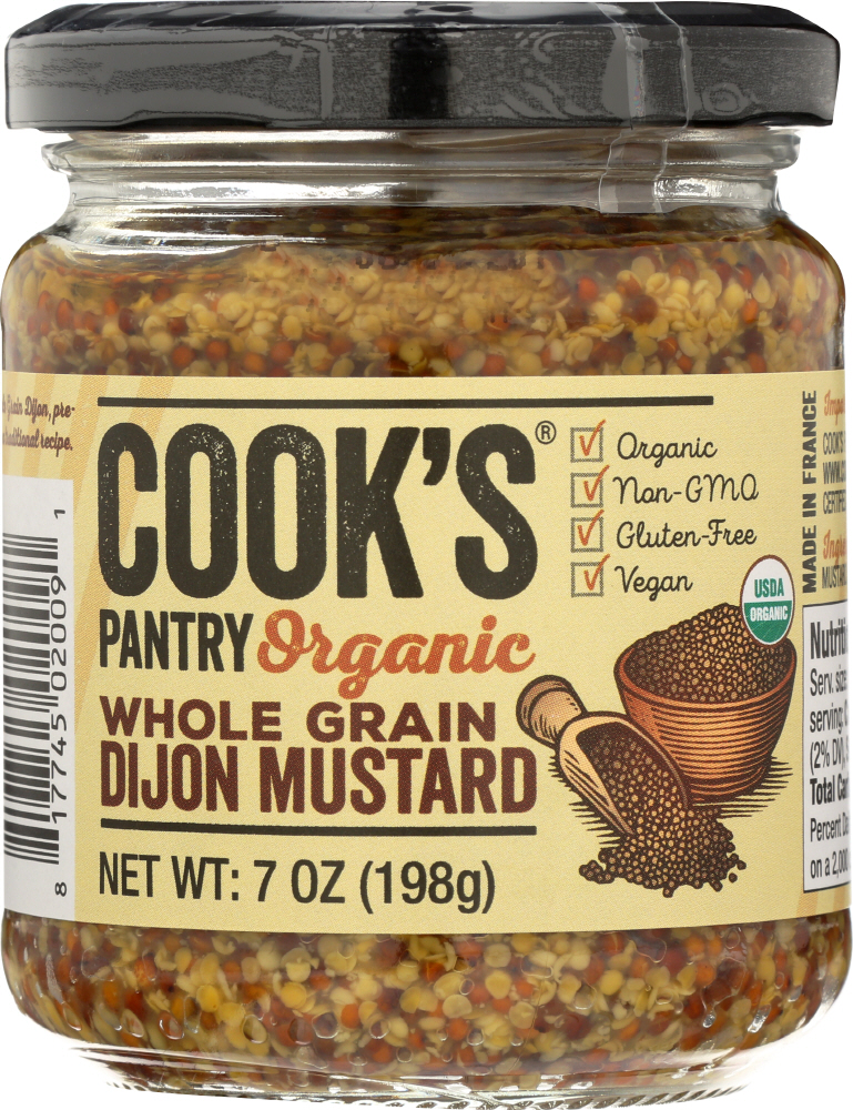 COOKS PANTRY Organic Whole Grain Dijon Mustard, 7 oz
