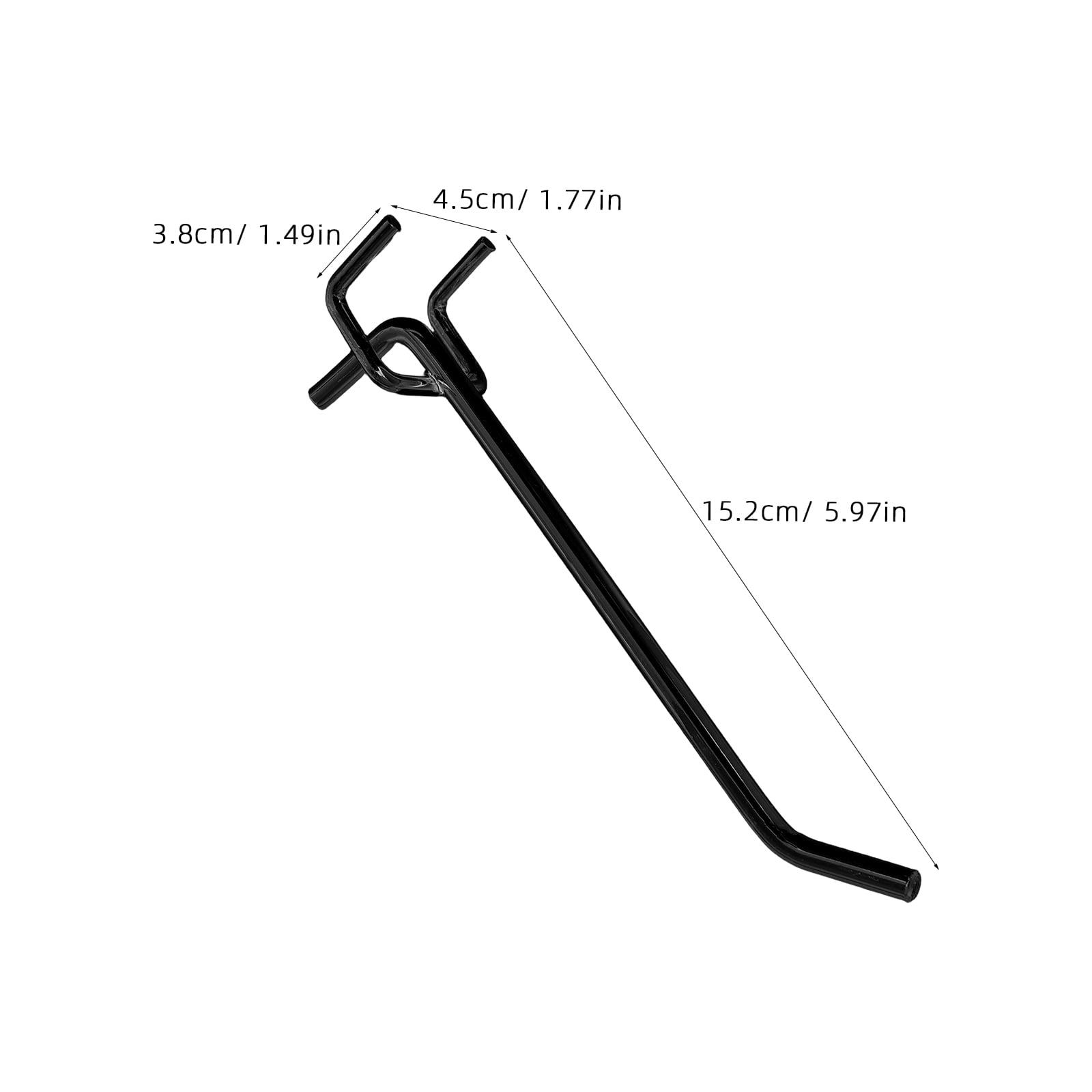 OUNONA 30Pcs Black Metal Pegboard Hooks with Sturdy Load Bearing for Home Organization