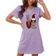 thumbnail image 4 of Camisón corto de talla grande para mujer, camisón de manga corta con estampado de pecho a la moda, camisón para mujer, 4 of 5