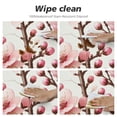 thumbnail image 4 of PIKWEEK  Cherry Blossom Pink Flowers Fitted Round Tablecloth Waterproof Table Cloth with Elastic Edge Wipe Clean Table Cover for Indoor Outdoor, 4 of 7