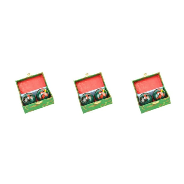 Minnieouse 2 pack/lote bolas chinas Baoding con caja hermosas y elegantes bolas chinas para aliviar el estrés Type1 NO1