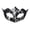 A001- Black, variant on White Venetian Masquerade Mask 8 Inch Lace Half Face Cover, Masquerade Mask for Women Halloween Party Accessory Mardi Gras, 1 Pack