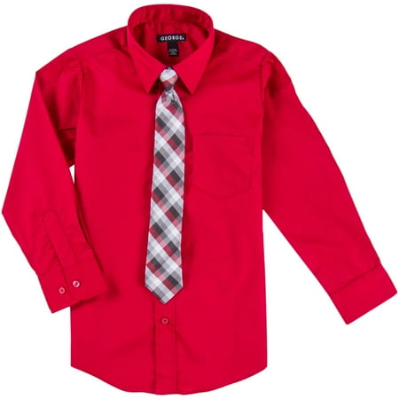 Boys Packaged Dress Shirt-Tie