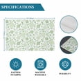 thumbnail image 6 of Green Flowers Placemats Set of 6, Pastoral Farmhouse Botanical Floral Placemats for Dining Table, Place Mats for Kitchen Tabletop, Waterproof Wipeable Dining Table Mats Set, 6 of 9