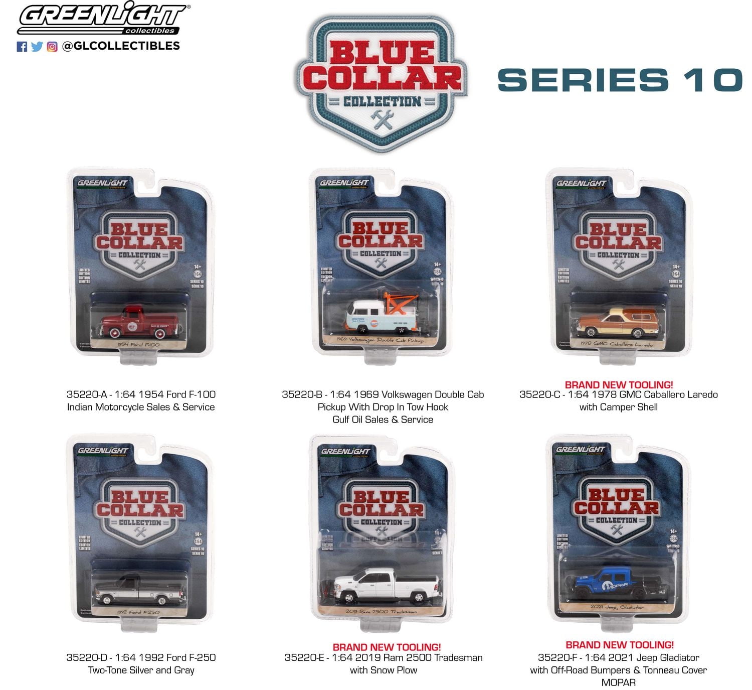 GreenLight 1:64 Blue Collar Die-Cast Vehicles Series 10