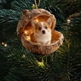 thumbnail image 4 of Acrylic 2D Christmas Tree Ornaments - Festive Holiday Decor, Durable Indoor Outdoor Decorations with Hanging Ribbons, Perfect for Mantels, Windows, and Gifts F, 4 of 5