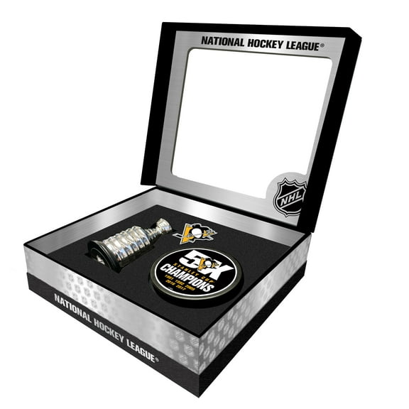 Pittsburgh Penguins Stanley Cup Champions Mini Replica Stanley Cup & Puck Gift Box Set