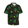 thumbnail image 2 of Easygdp St. Patrick'S Day8 Men'S Summer Casual Short Sleeve,Short Sleeve Button-Down Shirt, Lapel Loose Breathable Hawaiian Short Sleeve - Medium, 2 of 9