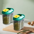 thumbnail image 5 of Dry Food Storage Container | Airtight PET Plastic Grain Bin | Moistureproof Box for Rice, Beans, Oats, Pasta, Snacks, Barley | Clear Stackable Design | 1000ml/1500ml | Easy-Pour Lid | Kitchen Pantry, 5 of 5