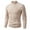 Beige, variant on Mens Slim Fit Mock Neck Sweater Business Casual Knitted Pullover Sweaters Solid Color Long Sleeve Knit Shirt Dress Sweater Coffee XXL