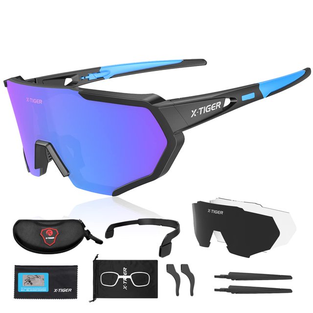 Gafas de sol polarizadas X-TIGER para bicicleta con accesorio