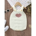 thumbnail image 4 of Infant Baby Knitting Romper Heart Print Sleeveless Romper Overall Sweater for Boys Girls, 4 of 9