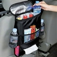 thumbnail image 4 of WASHWEPE Black Polyester Car Seatback Organizer For Car Seat Sundries 1Pcs 11In * 8.7In * 3.9In, 4 of 7