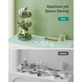 thumbnail image 5 of 3-Tier Rotating Makeup Organizer, Round Countertop Lazy Susan with Customizable Shelves, for Vanity Bathroom Kitchen, Pale Green, 5 of 6