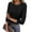 001_Black, variant on JGNGSHN 3/4 Sleeve Tops for Women Soft Knit Ribbed T Shirts Basic Slim Fit Stretch Tees Casual Crew Neck Blouse XL