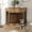 Natural Walnut, variant on Corner Dog Crate Furniture, MDF Kennel with Fluted Storage Drawer and Secure Metal Latch, Space-Saving Cabinet for Living Room and Bedroom, Natural Walnut
