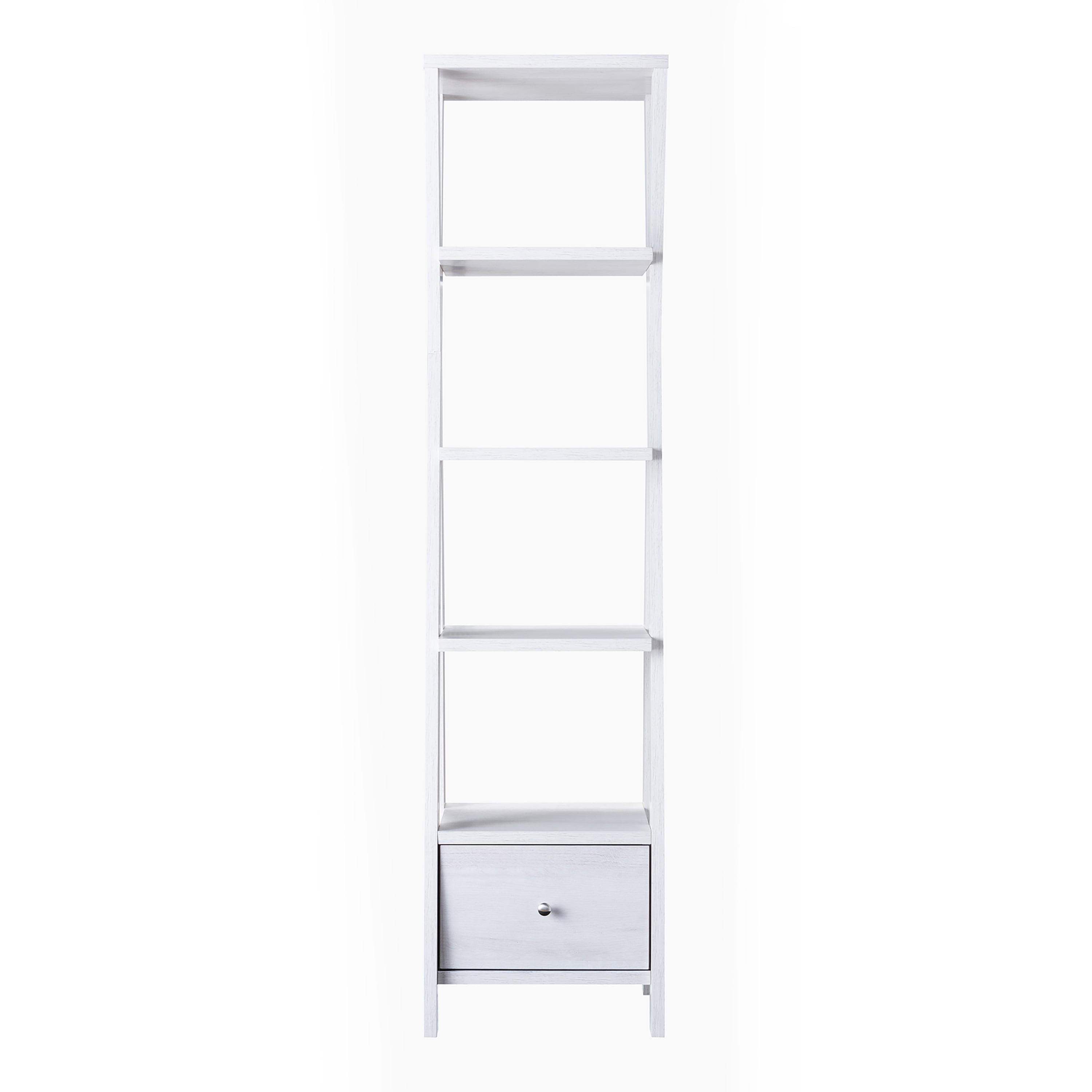 Furniture of America Tanan Wood Multi-Storage Bookcase, White Oak