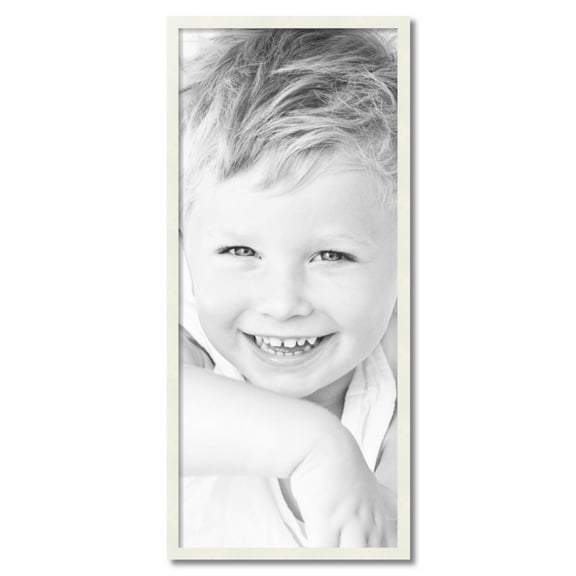 ArtToFrames 18" x 42" White Picture Frame, 18x42 inch White Wood Poster Frame (WOM-5138)