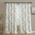 thumbnail image 6 of THD Yasmine Floral Room Darkening Rod Pocket Light Filtering Curtain Panels - Set of 2, 6 of 7