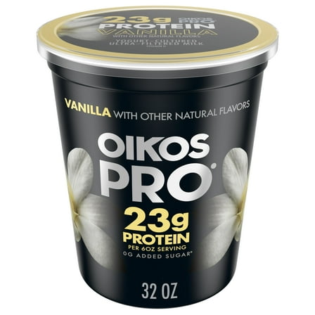 Oikos Pro 23g Protein, Vanilla Yogurt-Cultured Ultra-Filtered Milk Product Tub, 32 oz​