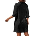 thumbnail image 3 of Shine Up Swimsuit Coverups for Women Chiffon Bikini Swimwear Summer Beach Cover-Up Loose Pom Pom Shirt Dress, 3 of 4
