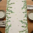 thumbnail image 5 of Table Runners 70 Inches Long Dress Scarves, Botanical Farmhouse Coffee/Dining/Kitchen Table Decor, Holiday Table Runner, Spring Leaves Flowers Deers Birds Country Biege 13x70 Inch, 5 of 9