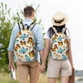 thumbnail image 6 of Daiia Butterflies Vintage Canvas Backpack for Men and Women ,Hiking Backpack,Travel Laptop Bag for School,Large Capacity Backpack, 6 of 8
