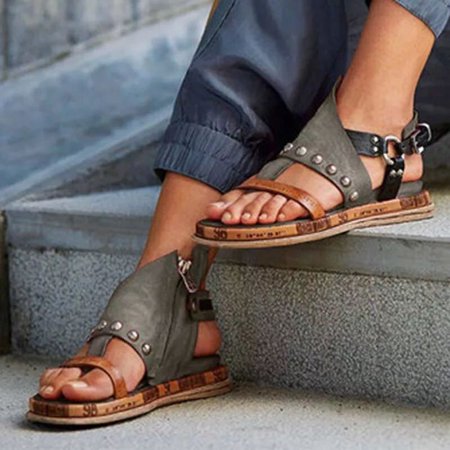 

Toyella Soft bottom vintage sandals Dark grey 35.