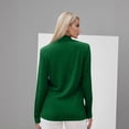 thumbnail image 5 of HLKJKLS Long Sleeve Shirts For Women Casual Round Neck Long Sleeve Fall Fashion Tops Blouses Loose Fit Polyester Spandex Green S-3Xl, 5 of 7