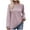 Purple, variant on Brilliant Womens Shirts Blouse Women's Fashion Round Neck Long Sleeve Loose T-shirt clothes under $5.00